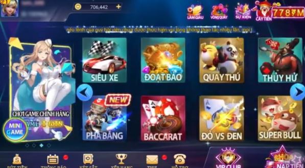 Kho trò chơi trong game đa dạng