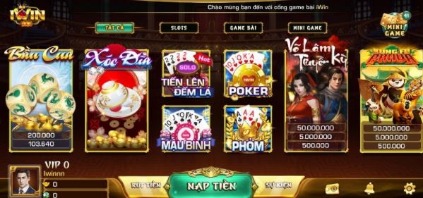 Các game đổi thưởng HOT nhất tại Iwin Club